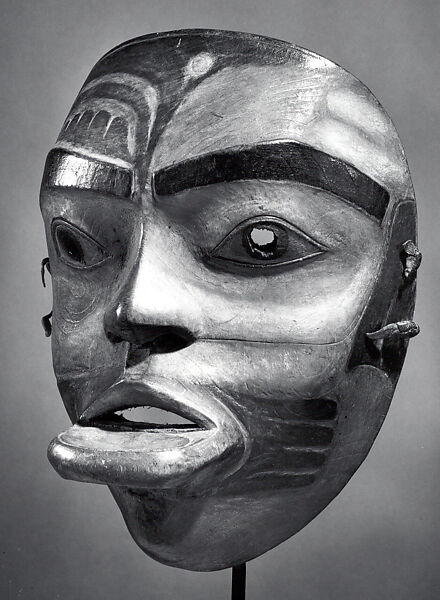 Woman's Portrait Mask, Wood, paint, Haida 