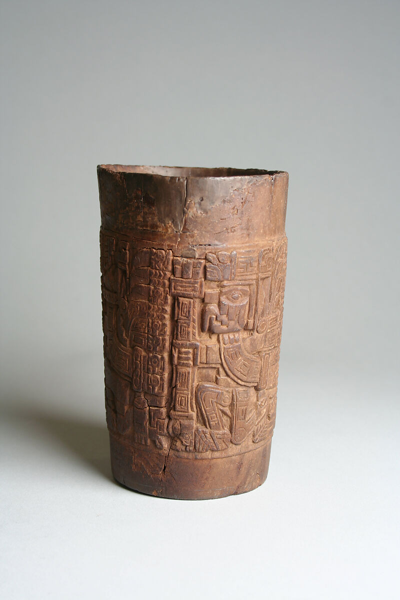 Kero (beaker), Tiwanaku artist(s), Wood, Tiwanaku