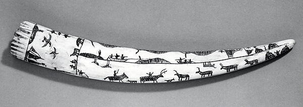 Engraved Tusk, Ivory, Inuit 