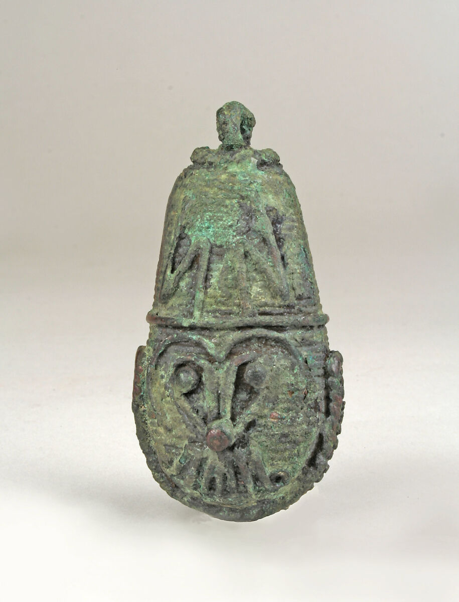 Bell with Face (Tlaloc), Copper or copper alloy, West Mexico 