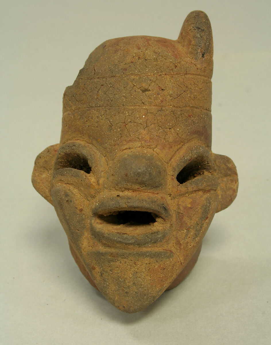 Ceramic Character Head, Ceramic, Ecuador (?) 