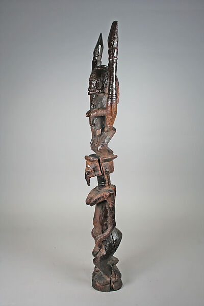 Double figure, Tellem or Dogon blacksmith, Wood, Dogon or Tellem  peoples (?)