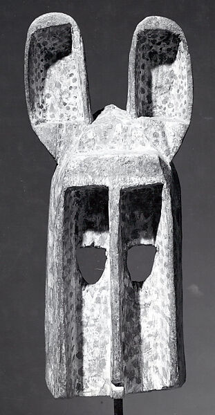 Mask: Rabbit (Dyommo), Wood, pigment, Dogon peoples 