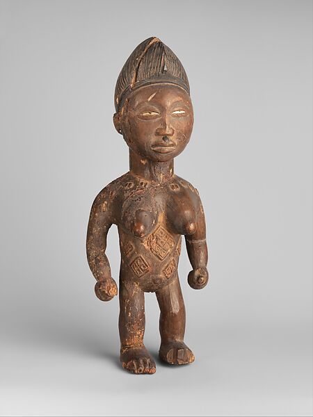 Figure: Female, Wood, shell, metal, pigment, tacks (?), Lumbo peoples 