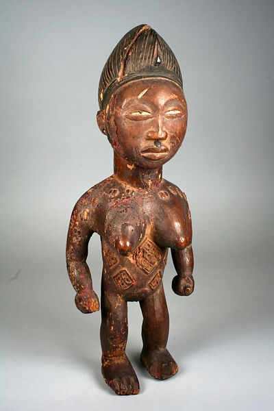 Figure: Female, Wood, shell, metal, pigment, tacks (?), Lumbo peoples