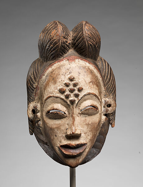 Mask (Mukudj), Wood, pigment, Punu peoples 