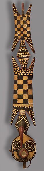 Plank Mask (Nwantantay), Wood, pigment, fiber, Bwa peoples