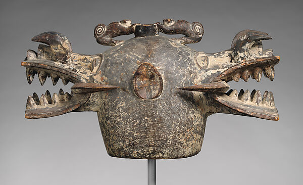 Janus Helmet Mask (Wanyugo), Wood, pigment, Senufo peoples 