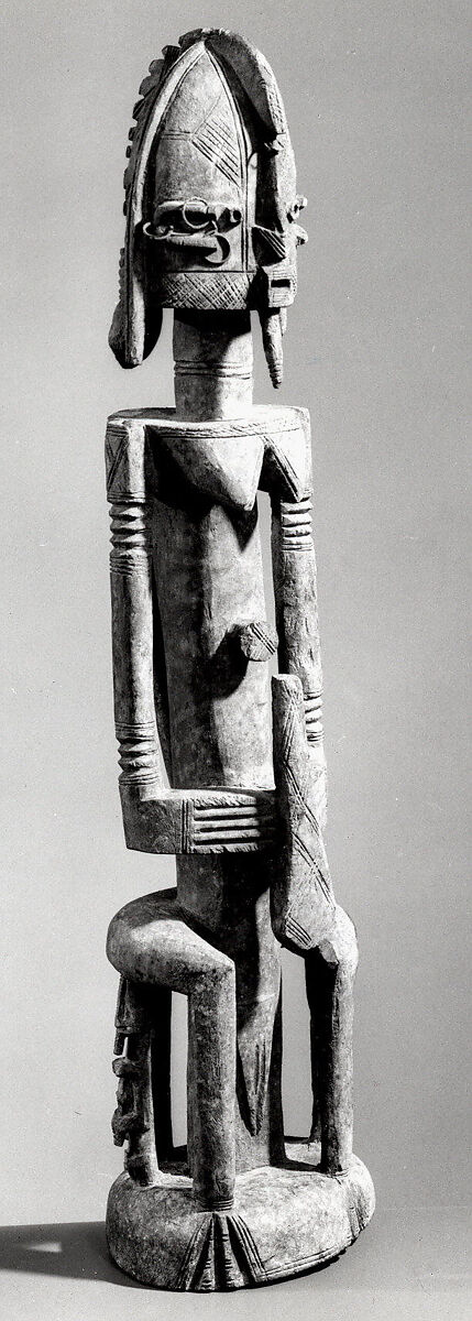 Figure: Seated Female, Wood, metal, Dogon peoples 