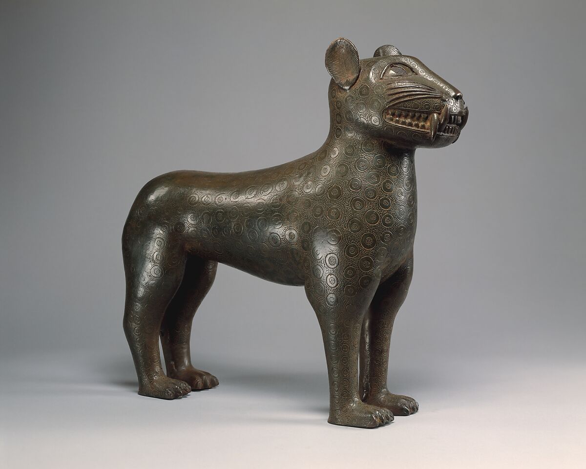 Leopard, Edo artist, Brass, iron, Edo 