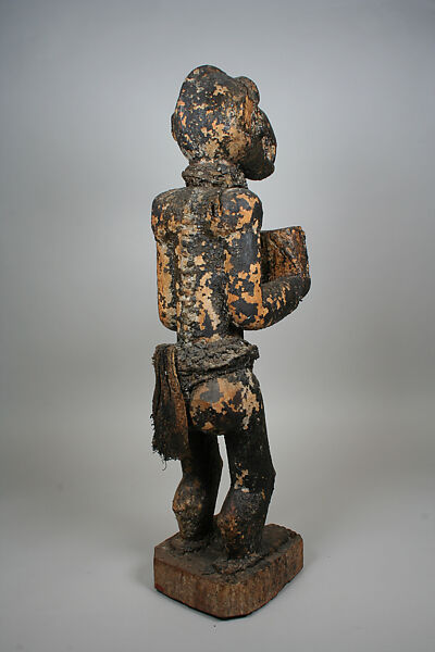 Monkey Figure for Mbra, Wood, cloth, fiber, Baule peoples
