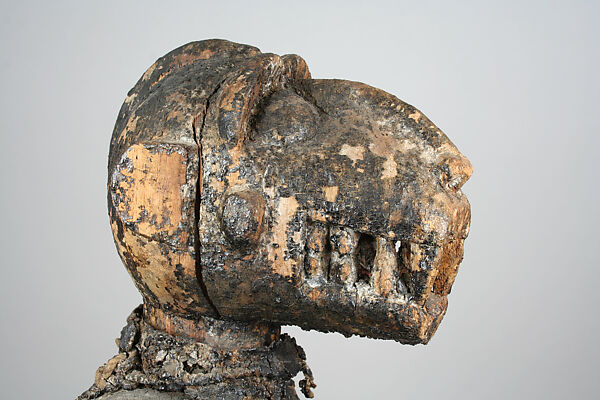 Monkey Figure for Mbra, Wood, cloth, fiber, Baule peoples