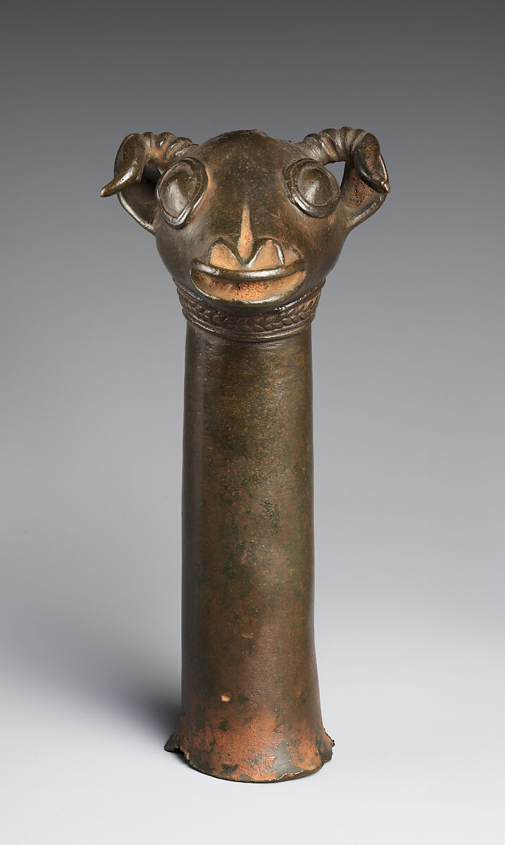 Figure: Ram's Head, Brass, Lower Niger Bronze Industry 