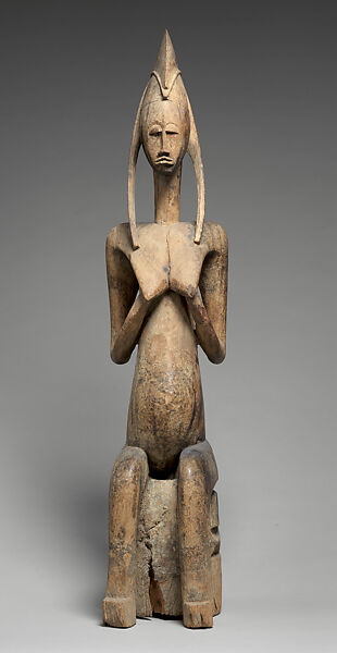 Seated Female Figure, Wood, Bamana peoples 