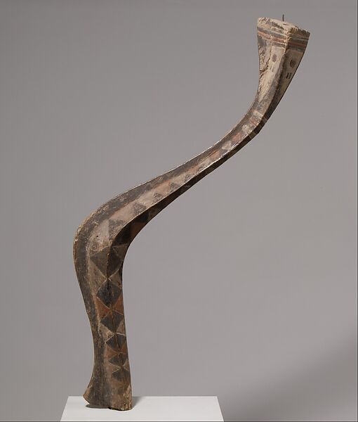 Headdress: Serpent (a-Mantsho-ña-Tshol), Wood, pigment, Baga peoples 