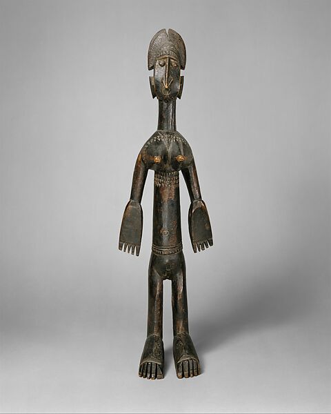 Figure: Female (Nyeleni), Wood, metal, Bamana peoples 