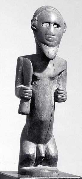Figure: Male, Wood, shell, Kongo peoples, Bembe group