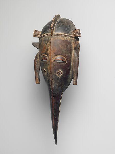Kpeliye’e face mask, Senufo artist, Wood, pigment, Senufo peoples