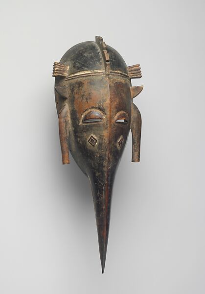 Kpeliye’e face mask, Senufo artist, Wood, pigment, Senufo peoples