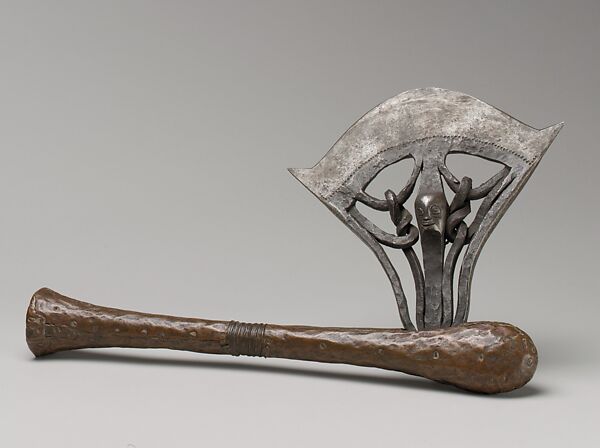 Axe, Iron, copper, wood, Songye peoples 