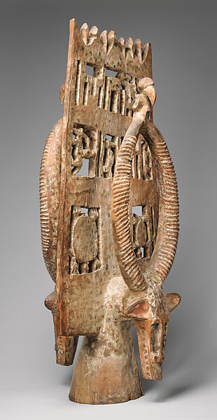 Bush cow headdress, Senufo artist, Wood, pigment, Senufo peoples