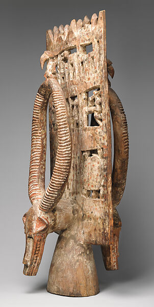 Bush cow headdress, Senufo artist, Wood, pigment, Senufo peoples