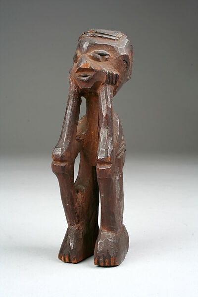 Figure: Seated Male, Wood, Luluwa peoples 