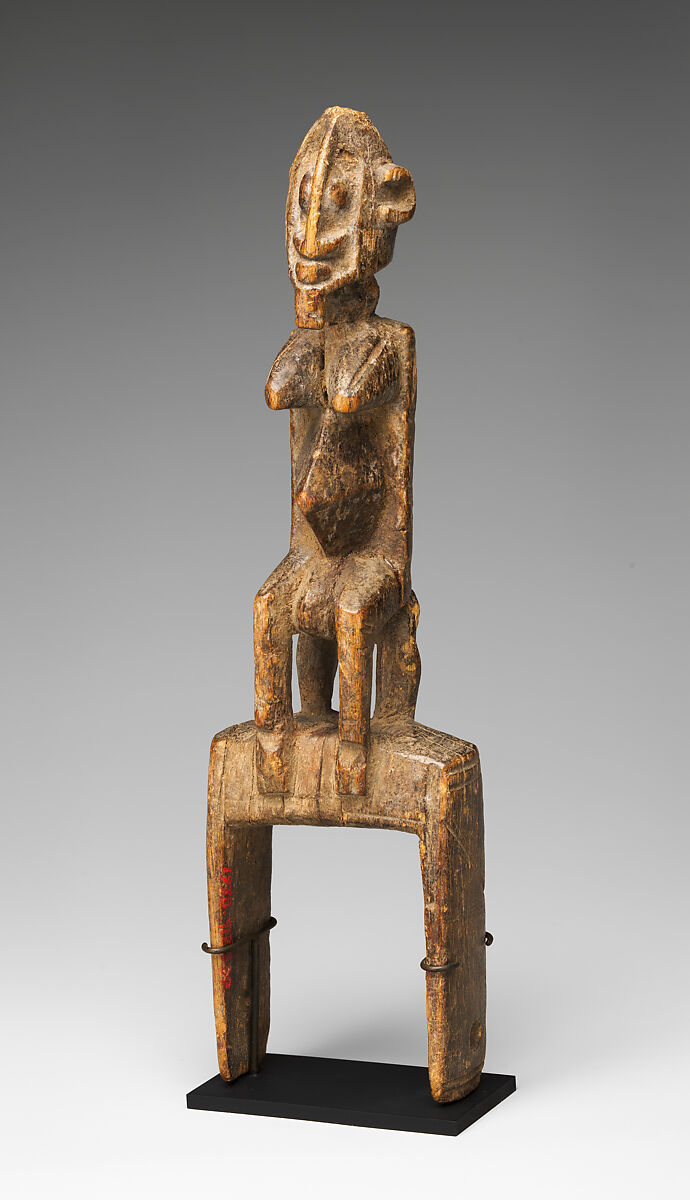 Heddle Pulley: Female Figure, Wood, Dogon peoples 