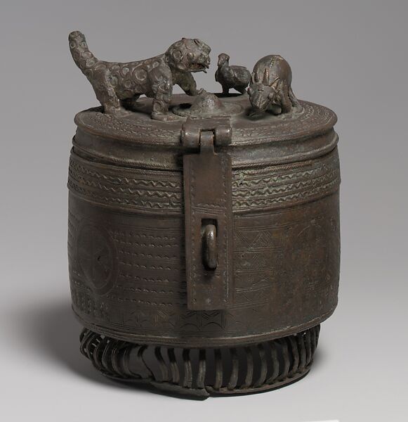 Lidded Vessel (Kuduo), Brass, Asante 