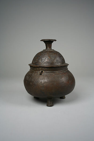 Lidded Vessel (Kuduo), Brass, Asante 