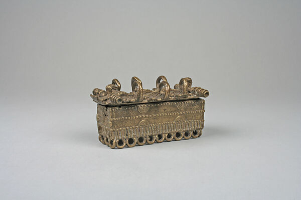 Gold Dust Box, Brass, Asante