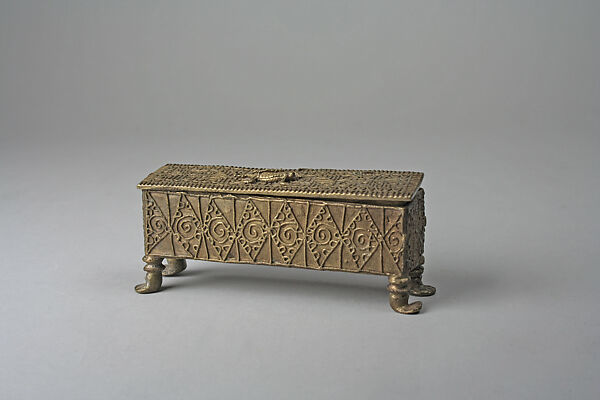 Gold Dust Box, Brass, Asante 