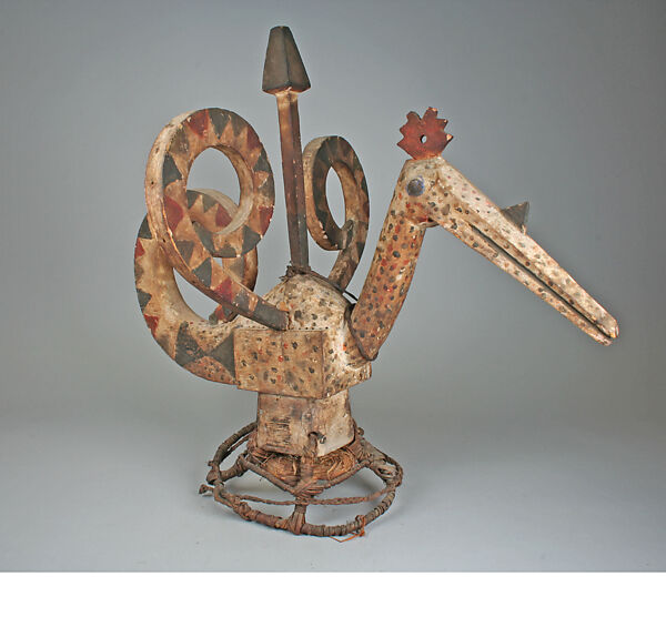 Headdress: Bird, Wood, pigment, cane, Ijo peoples 