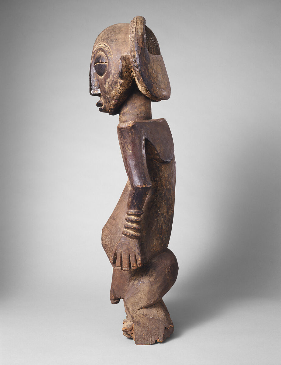 Ancestor Figure: Male, Wood, kaolin, Boyo peoples 