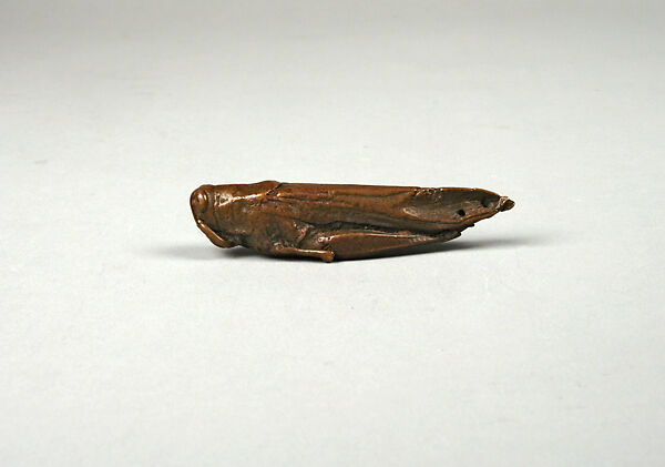 Grasshopper gold weight, Akan artist, Brass, Akan peoples