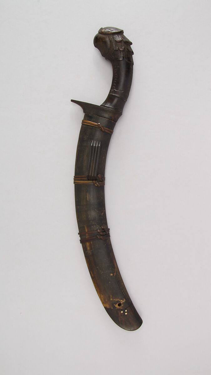 Sword with Scabbard, Wood, horn, Bornean