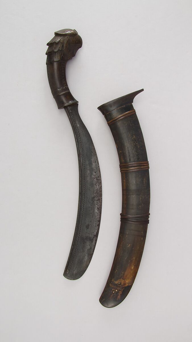 Sword with Scabbard, Wood, horn, Bornean