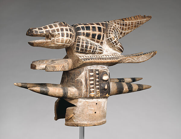 Oba of Otobi - Eku (crocodile) dance crest - Okpoto peoples, Idoma
