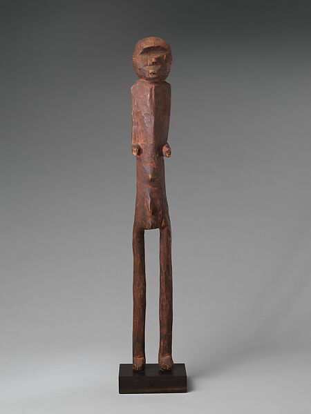 Figure: Male, Wood, pigment, Bari peoples