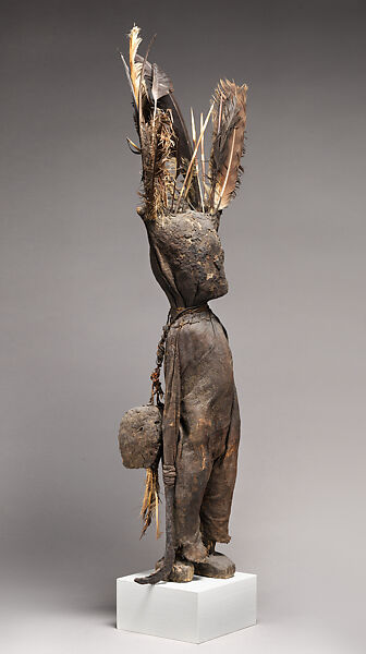 Kafigeledjo (oracle figure), Senufo artist, Wood, iron, bone, porcupine quills, feathers, commercially woven fiber, applied organic materials, Senufo peoples