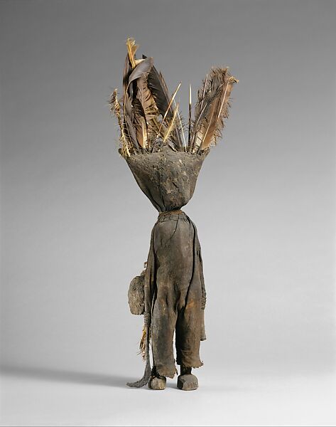 Kafigeledjo (oracle figure), Senufo artist, Wood, iron, bone, porcupine quills, feathers, commercially woven fiber, organic materials, Senufo peoples