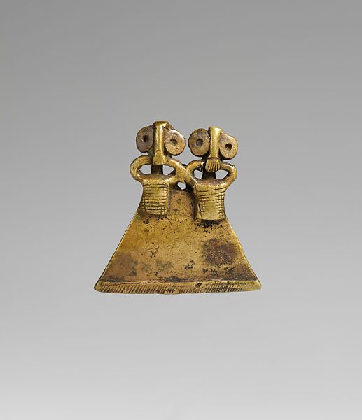 Twin Figurine, Brass, Senufo or Tussian peoples 