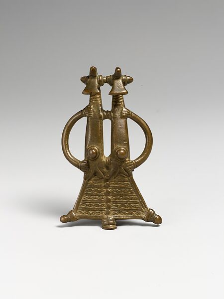 Twin Figurine, Brass, Senufo or Tussian peoples 