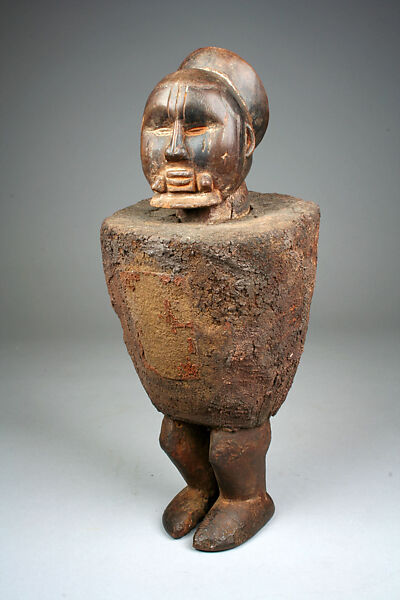 Figure: Male, Wood, encrustation, pigment, Teke peoples 