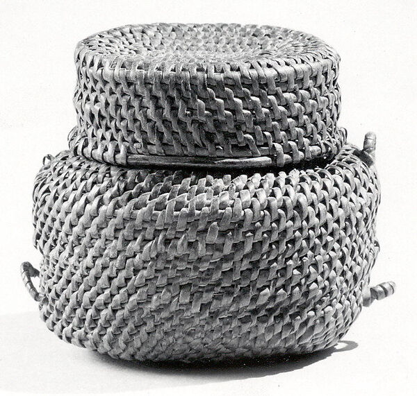 Basket: Lidded, Cane, Democratic Republic of Congo 