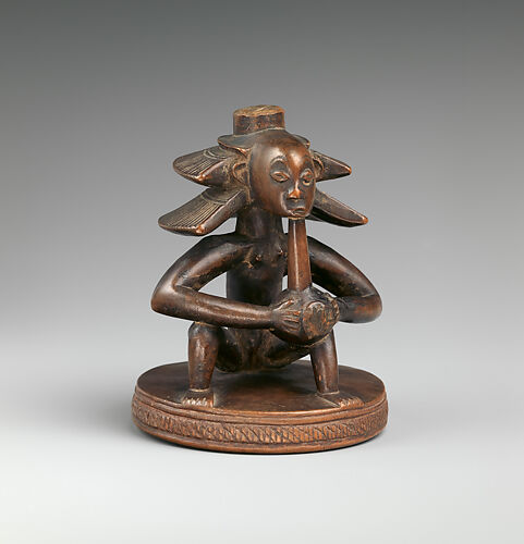 Headrest Base: Seated Female Figure