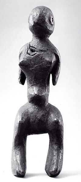 Figure: Female (Yanda), Wood, sacrificial materials, Zande peoples 