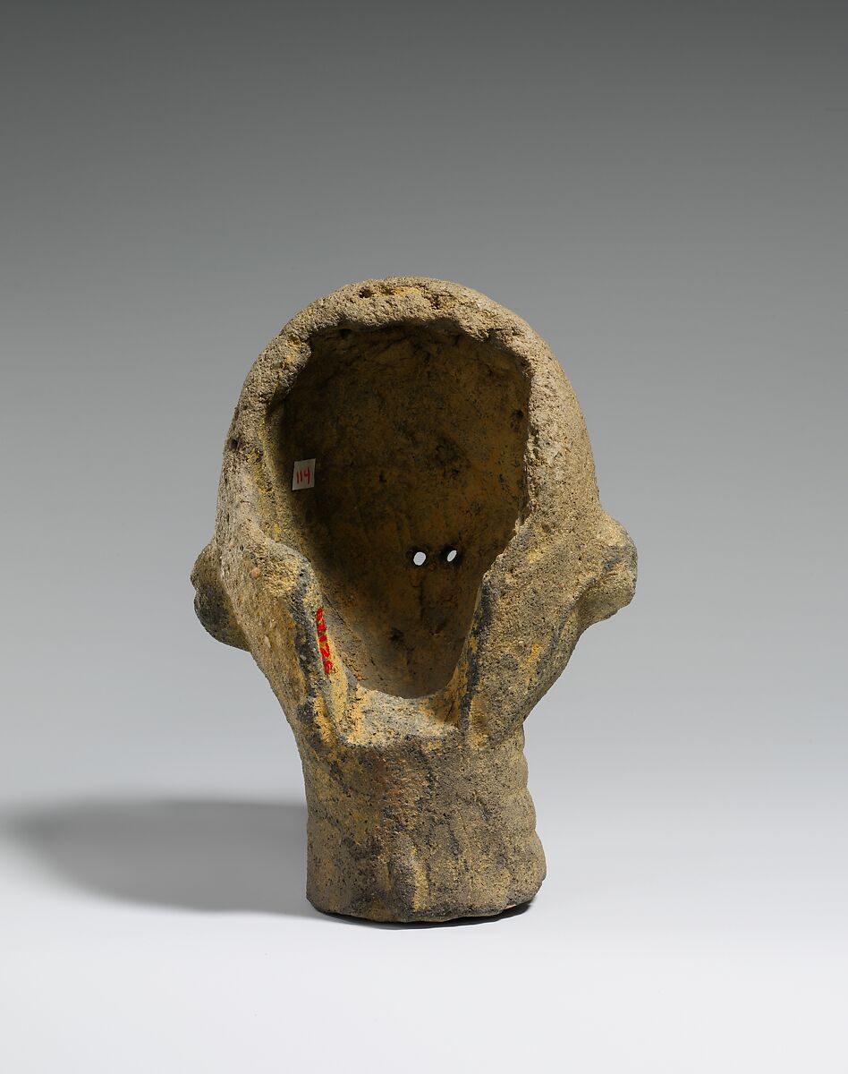 Nsodie (memorial head), Akan artist, Terracotta, Akan peoples