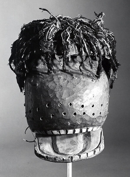 Mask (Kagle), Wood, cotton, pigment, iron, hide, cane, Dan peoples 