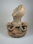Abusua kuruwa (commemorative clan pot), Akan artist, Terracotta, wax, mud, nests, Akan peoples